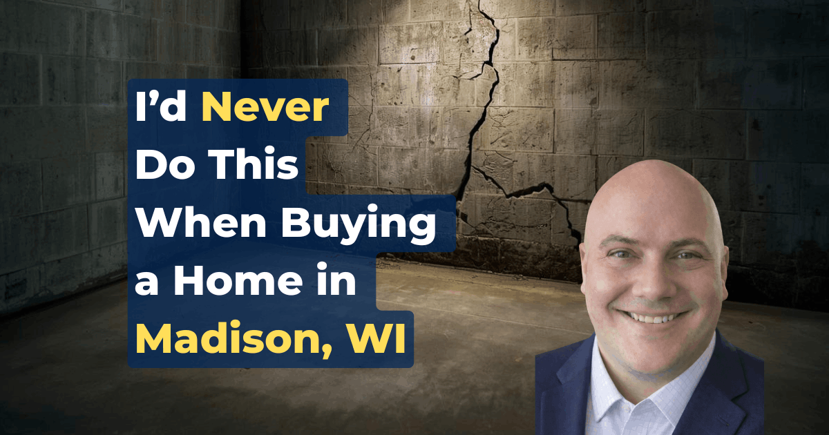 Basement foundation inspection in a Madison Wisconsin home
