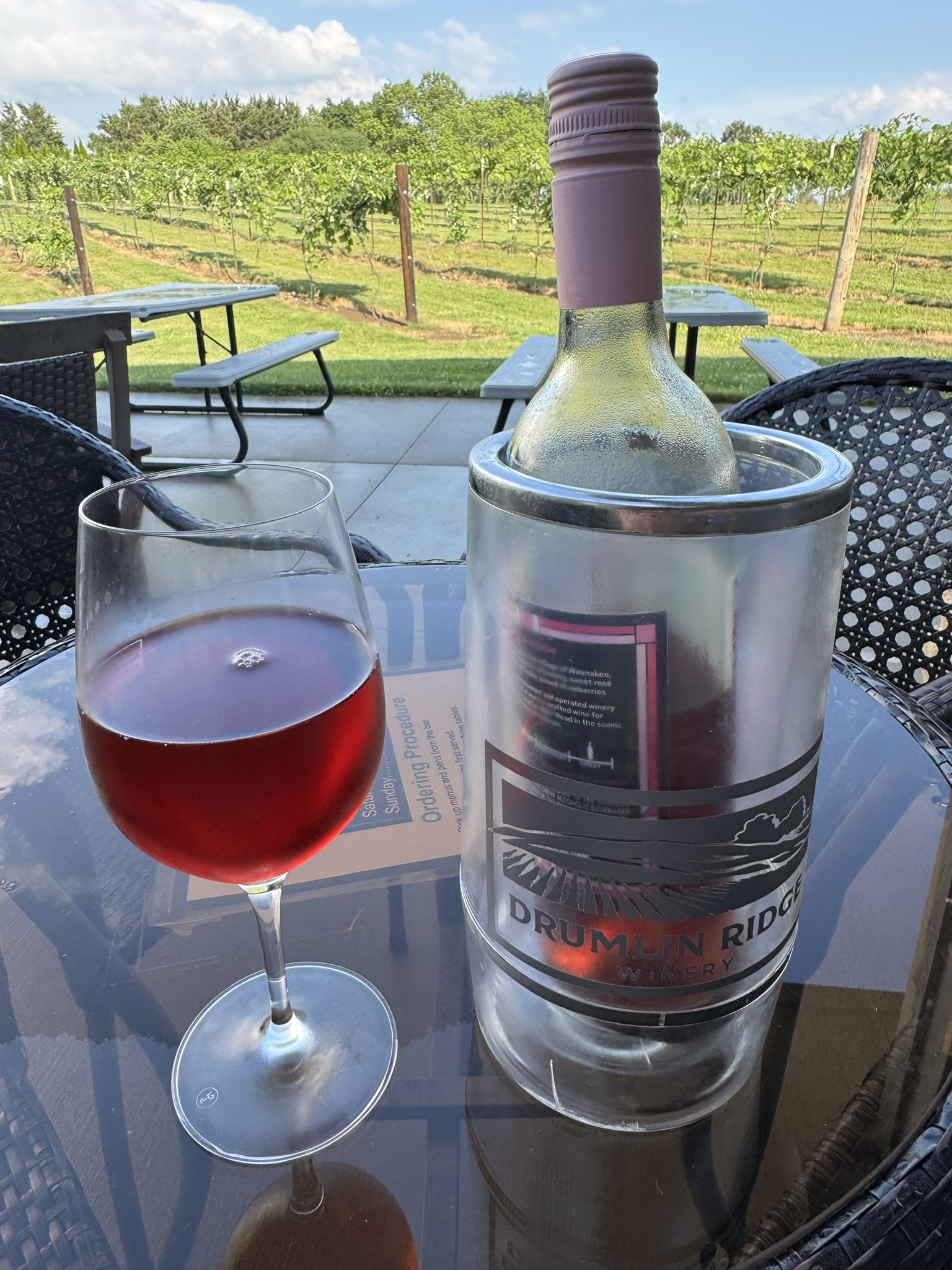 Drumlin Ridge Winery in the countryside near Waunakee, WI