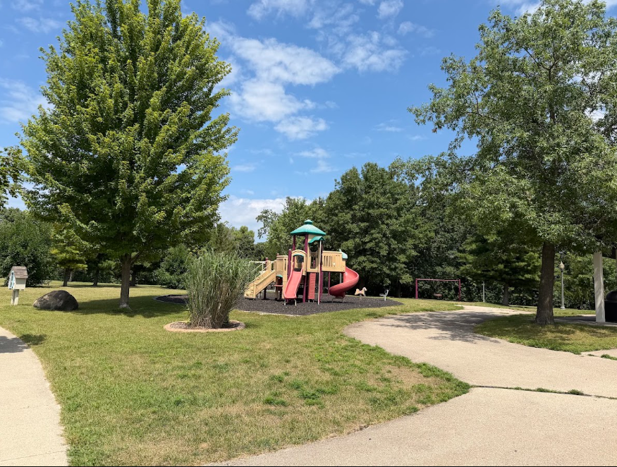 Playground and walking trail at Savannah Park, Waunakee WI