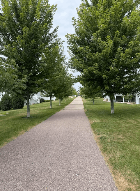 Tree-lined walking trail in Westbridge near Kopp Road, Waunakee WI