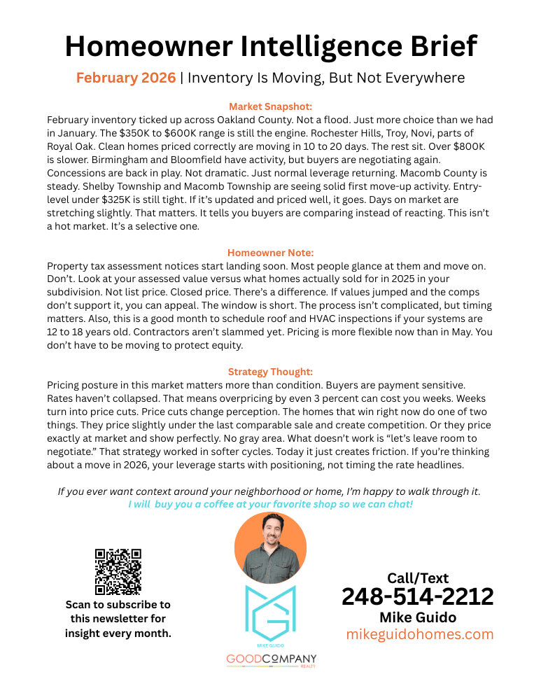 Homeowner Intelligence Brief preview