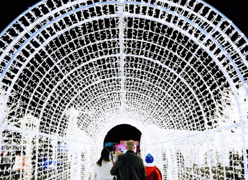 Lighted Archway at Holiday Wonder @ BMO Center in Calgary