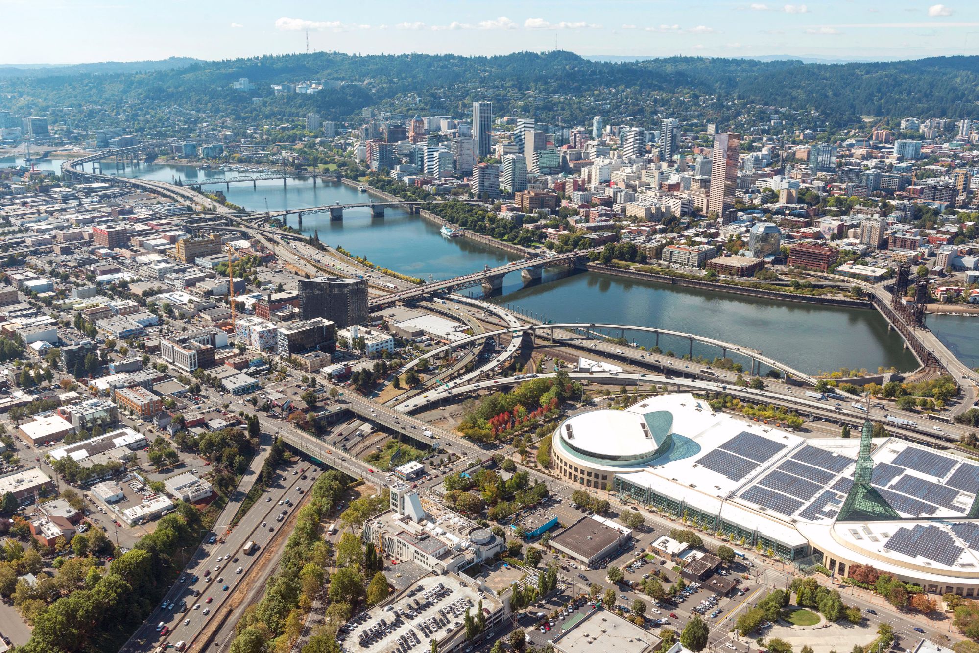 Aerial view of Portland
