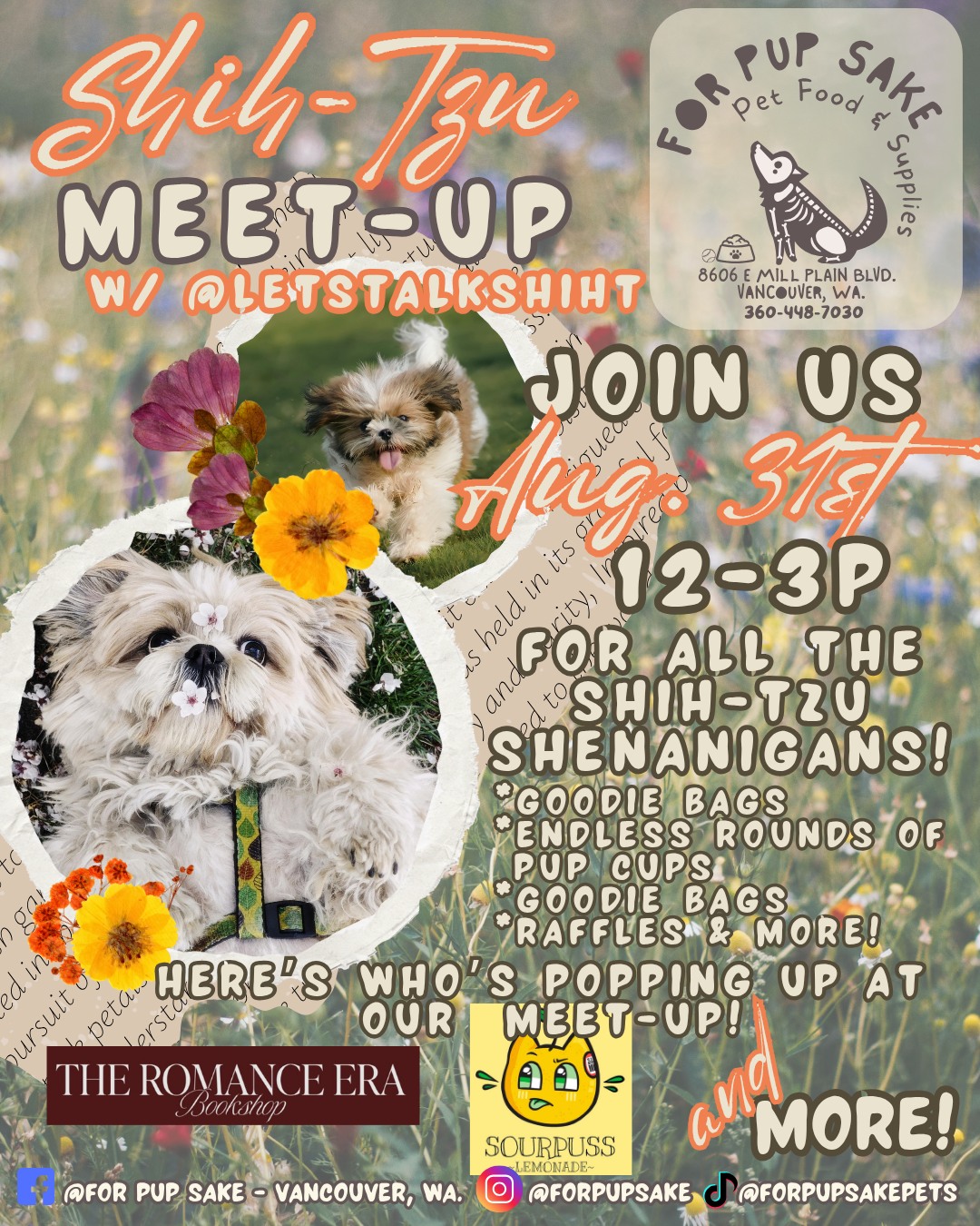 Shih-Tzu Meet-Up w/ @letstalkshiht on Saturday, Aug. 31st 