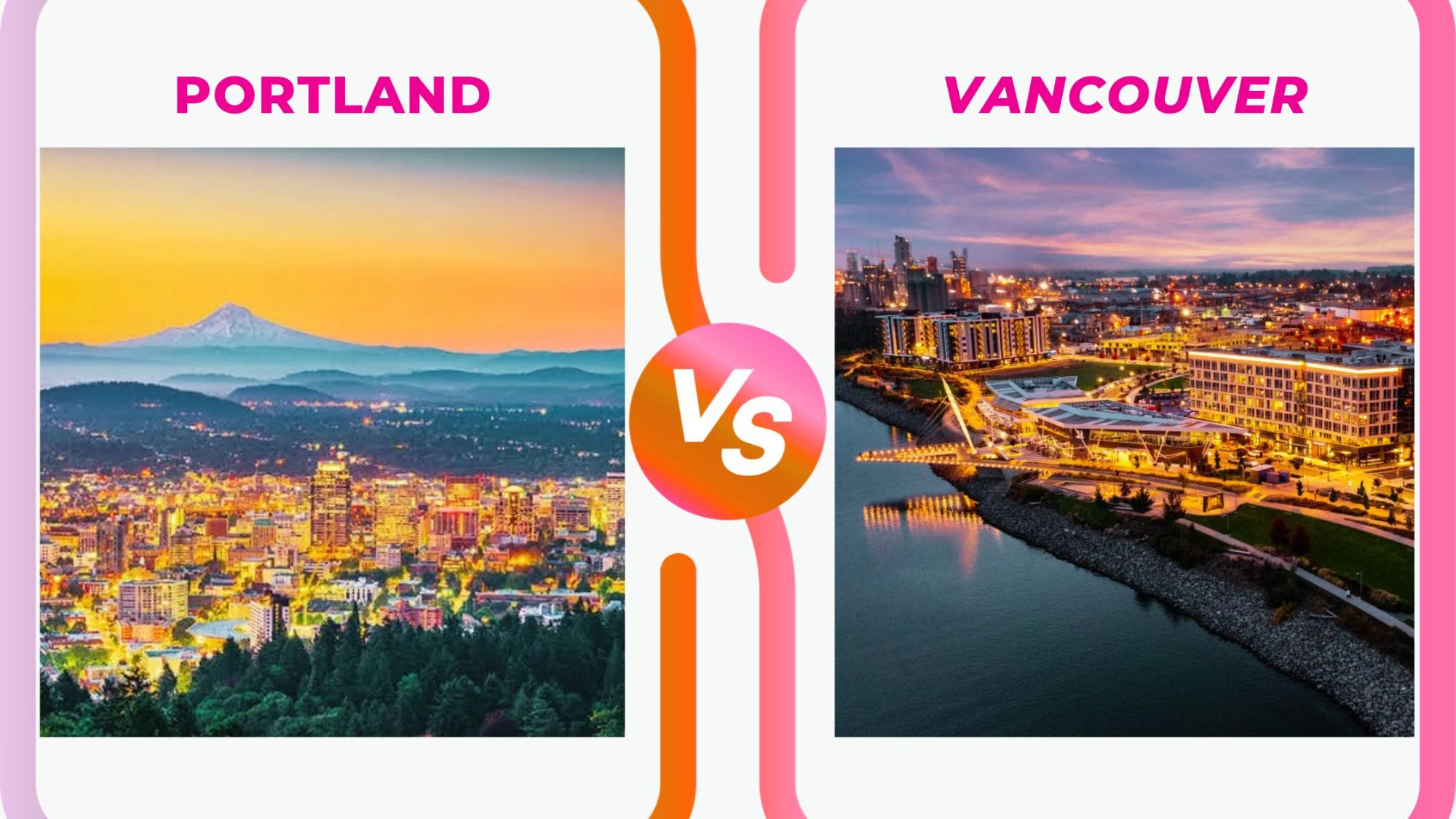 Portland vs. Vancouver, WA housing market comparison