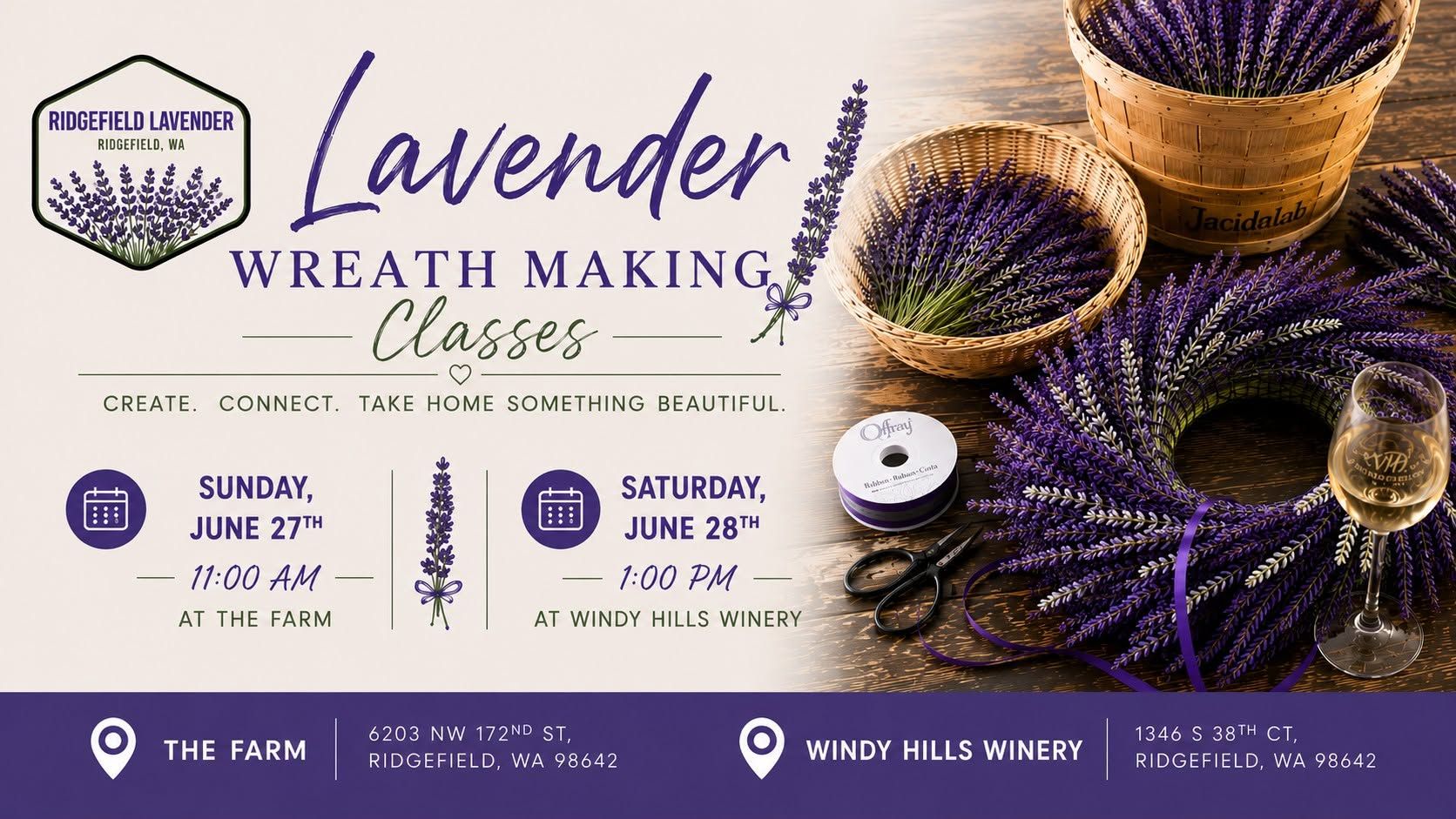 Wreath Making at the Farm — Ridgefield Lavender