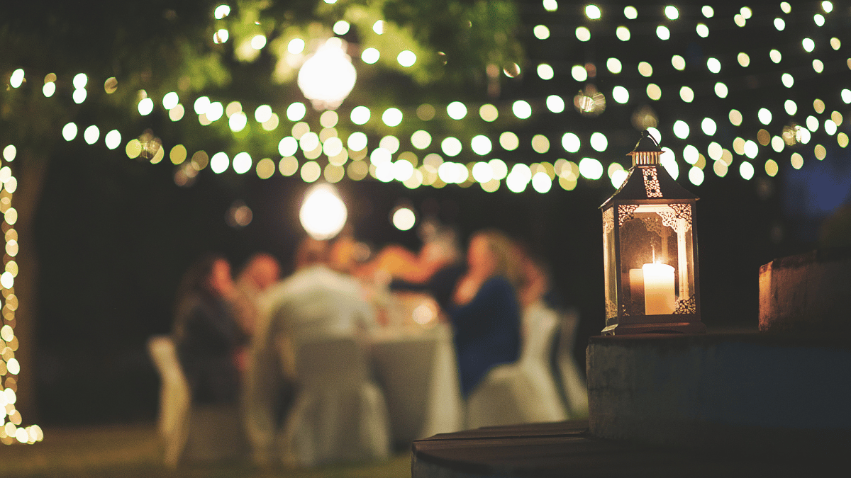 Layer String Lights and Lanterns for Outdoor Spaces