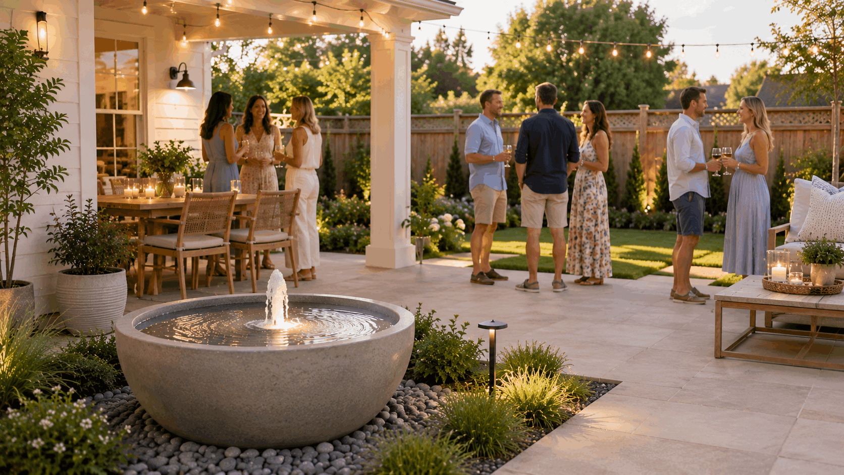 Add a water feature to your outdoor space