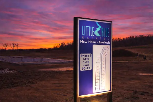 Little Blue Estates at dusk