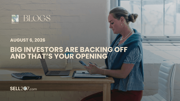 Big Investors Are Backing Off and That’s Your Opening,Monet Yarnell