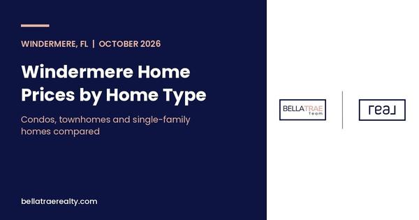 Windermere FL Home Prices by Home Type: October 2026 Guide