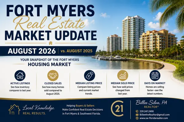 feature image of Fort Myers Real Estate Market Update: August 2026 vs. August 2025