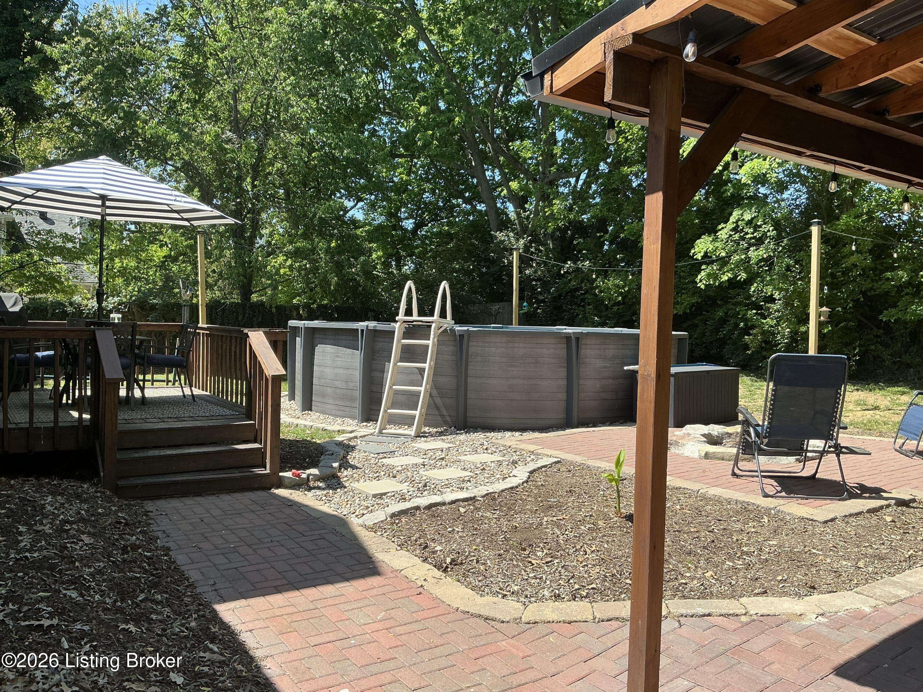Backyard area with manageable yard space in Bloomfield