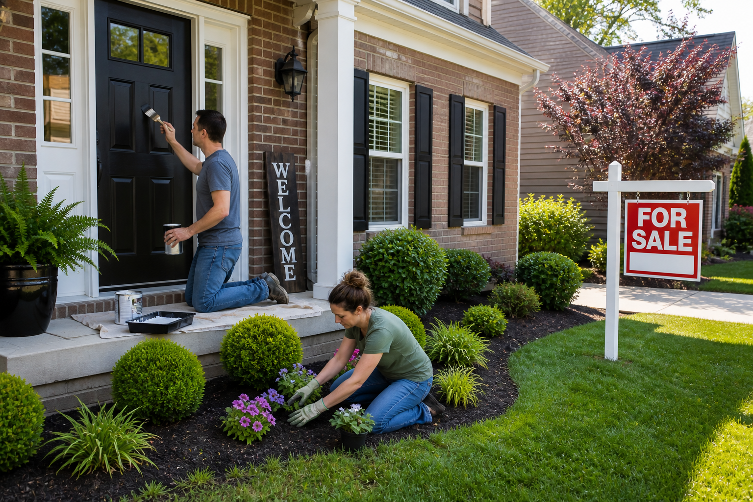 What home improvements increase value before selling Mount Washington KY curb appeal upgrades