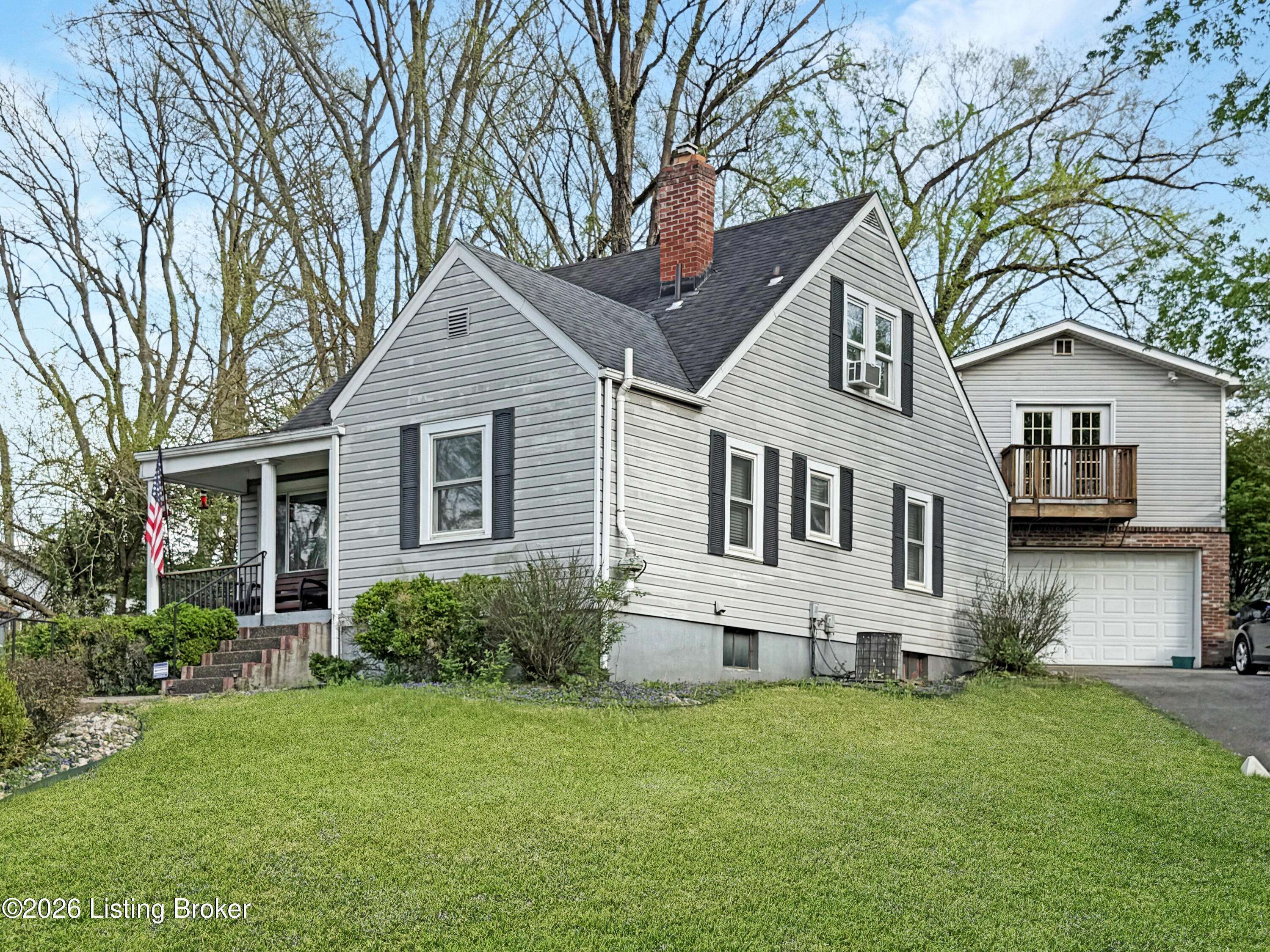 Front exterior of updated home on Belmar Dr Louisville KY