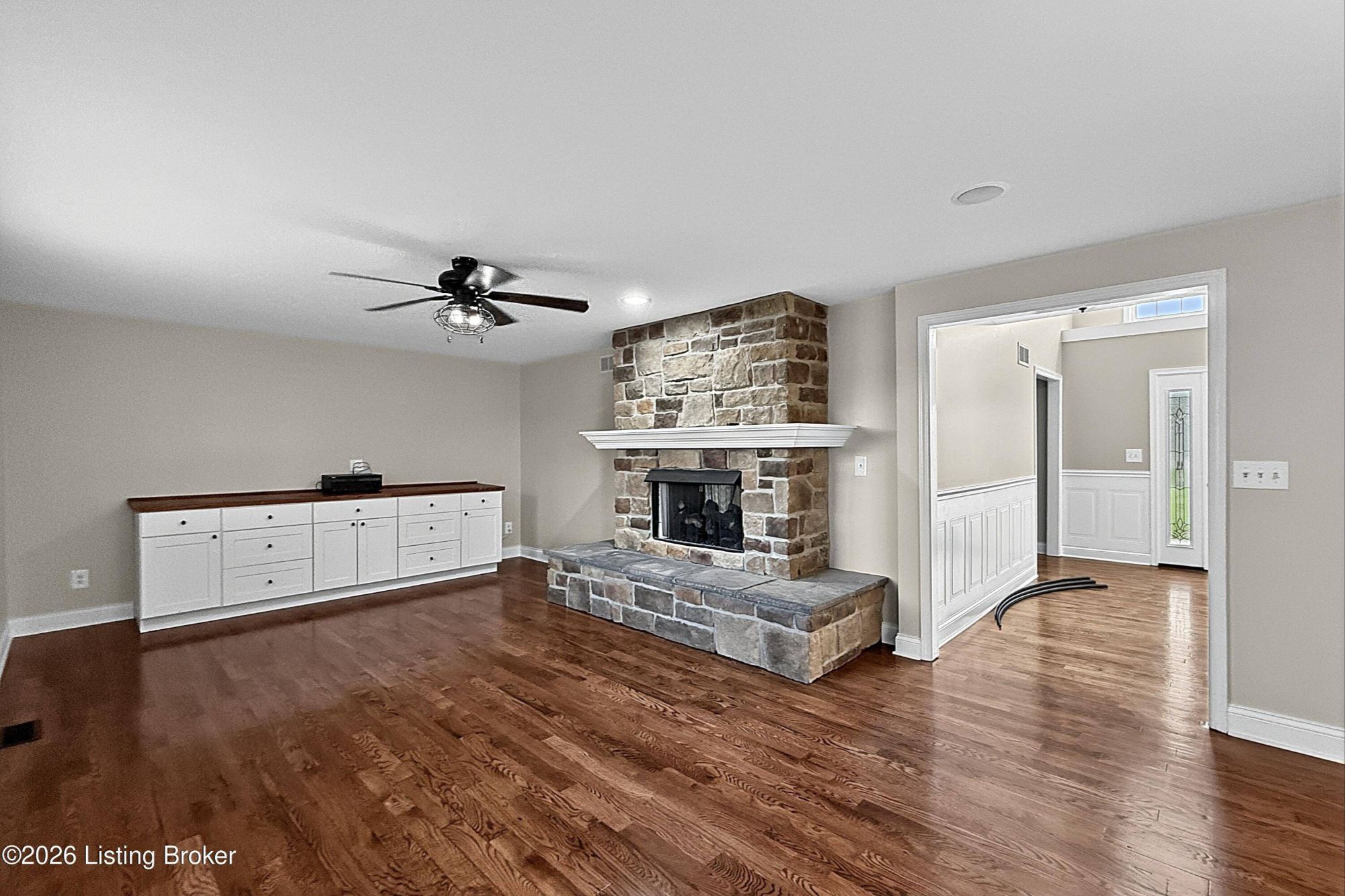 Living room interior with natural light in Mt Washington home