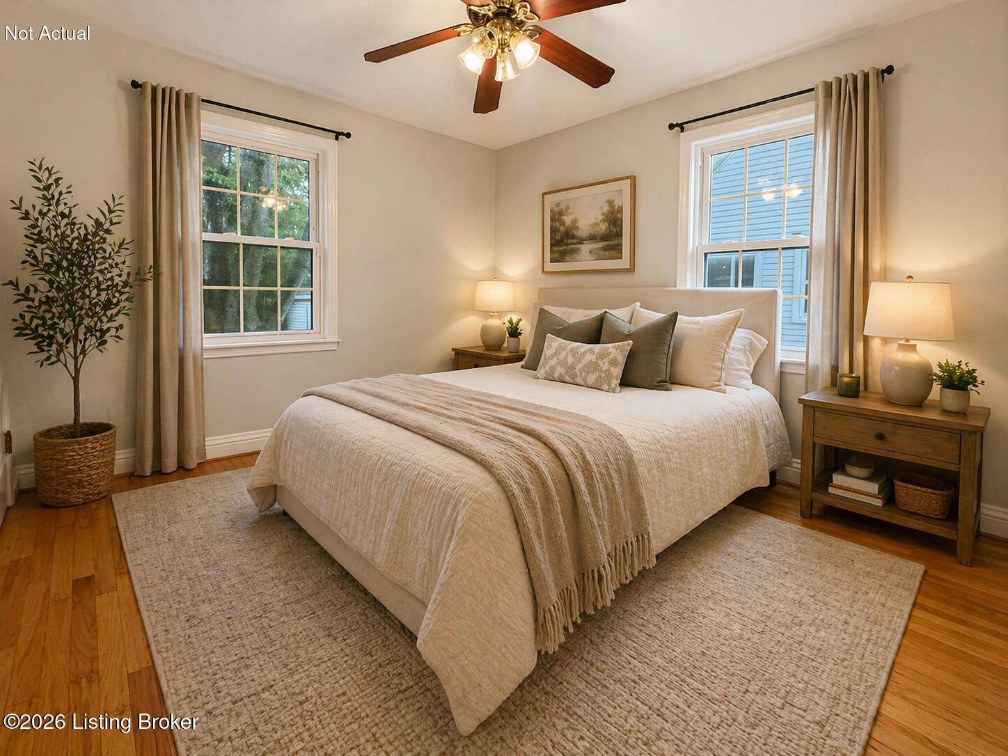 Bedroom interior in affordable Louisville home
