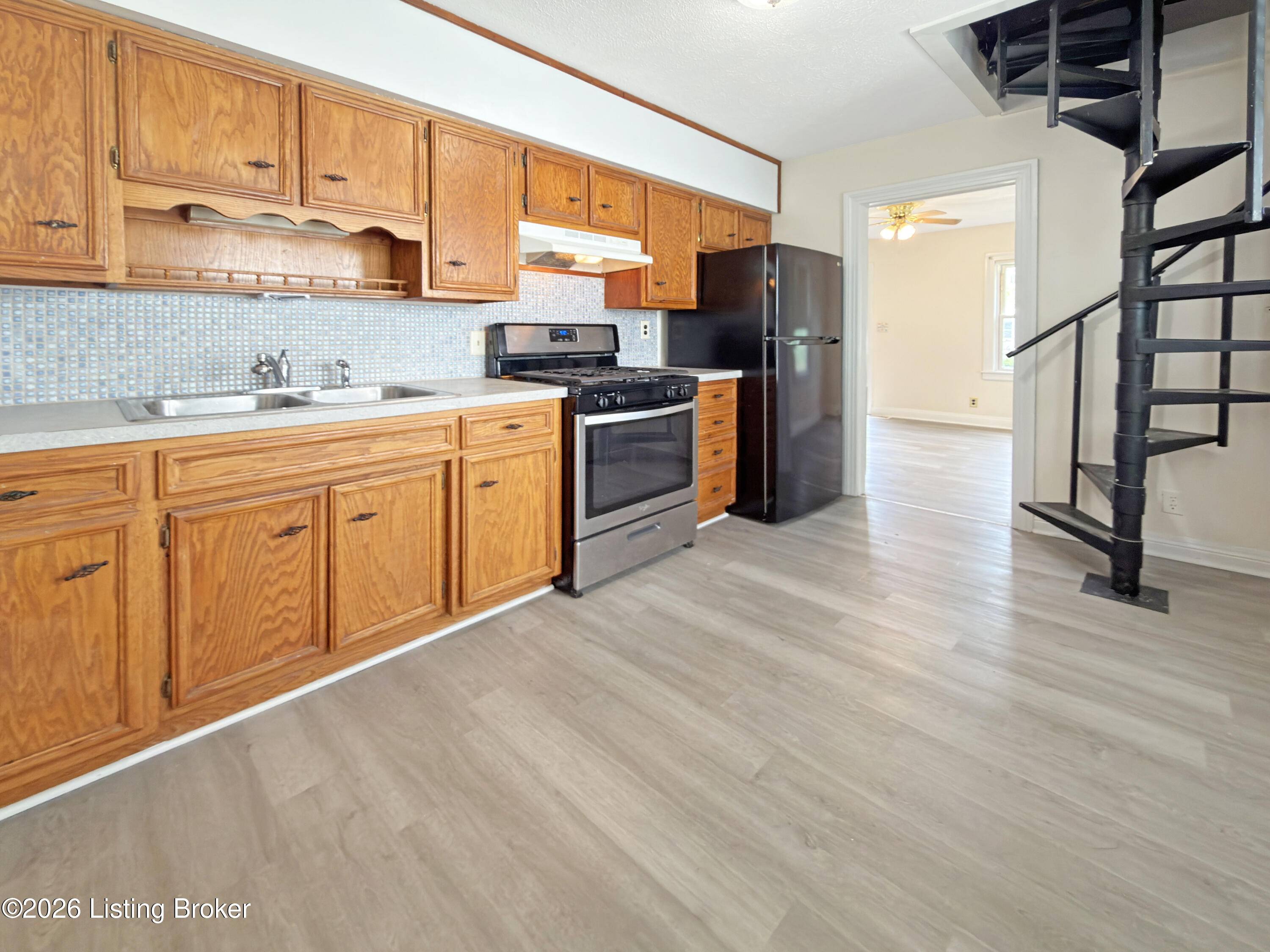 Kitchen layout in affordable Louisville KY home