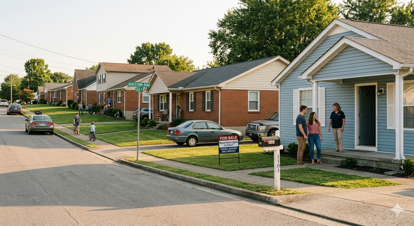 What price range should I expect for a starter home in Mount Washington KY neighborhood and homes