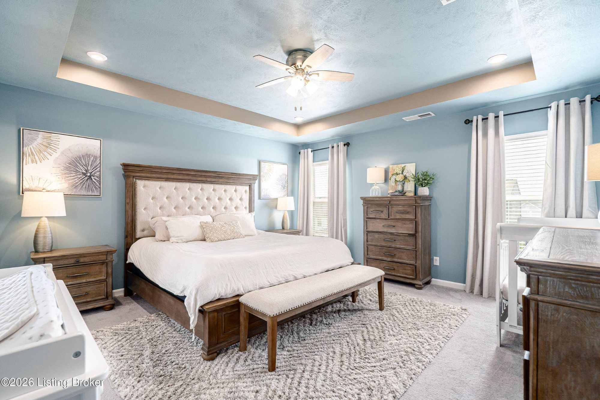 Primary bedroom suite in Shepherdsville Kentucky home