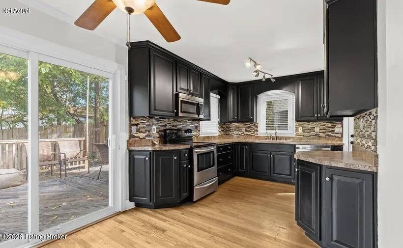 Kitchen with updated finishes in Louisville KY property