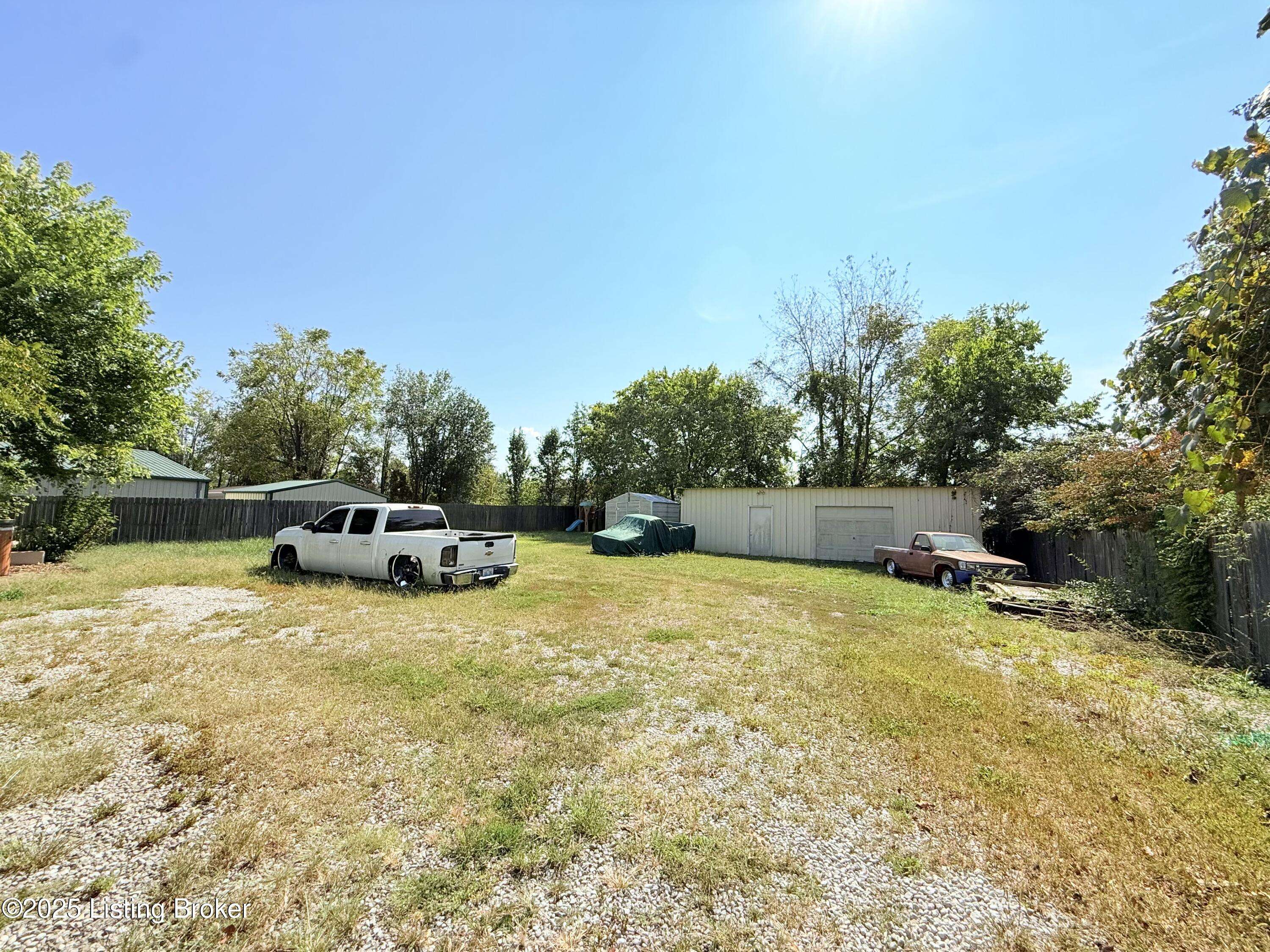 Spacious backyard with land Bullitt County KY home
