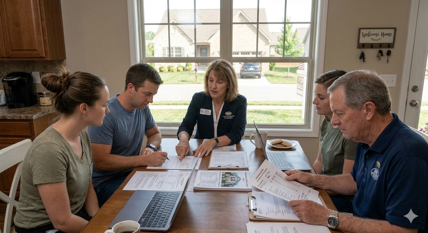 multiple offers Mount Washington KY buyers and sellers reviewing competing home offers