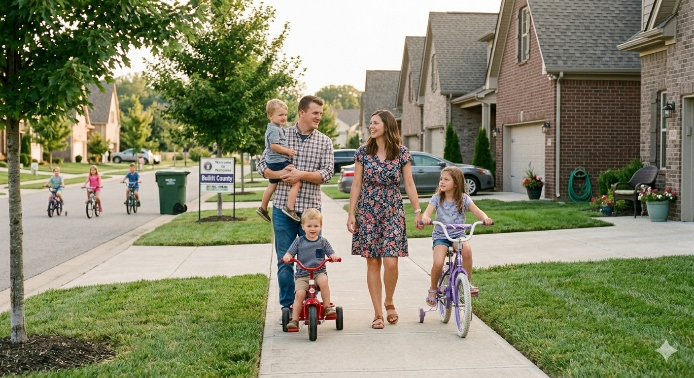 best neighborhoods in Mount Washington KY for families with suburban community setting