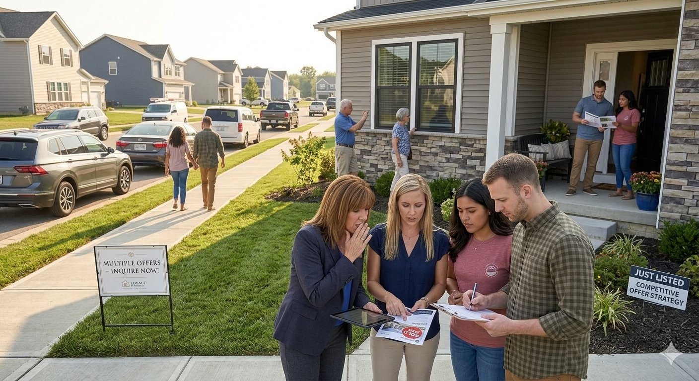 how do I know if a home's asking price is likely to increase because of multiple offers in Mount Washington KY during a competitive home tour