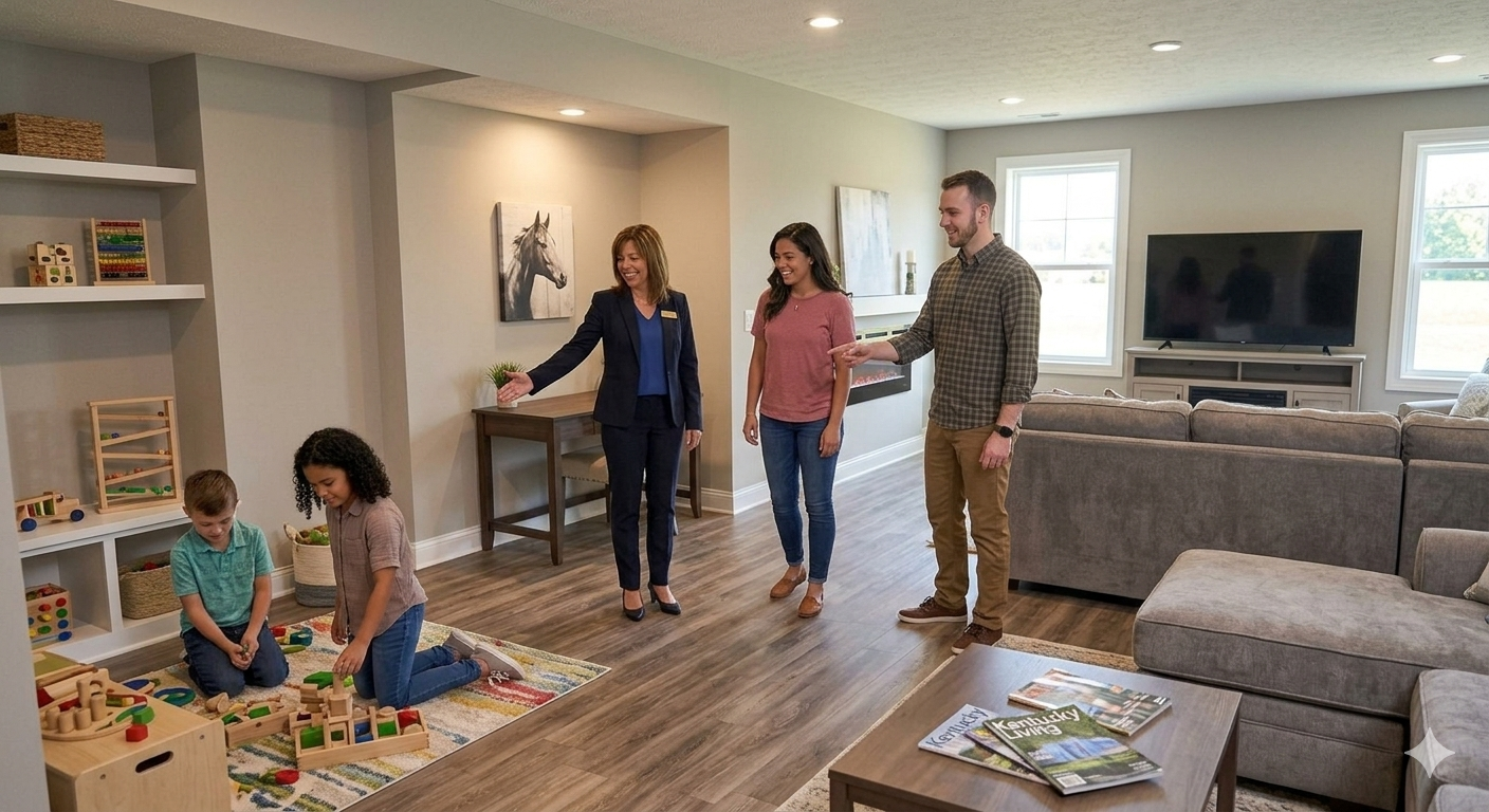 should I buy a home with a finished basement in Mount Washington KY during a home tour