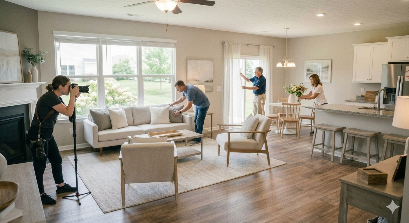 Prepare my home for professional photography before listing in Mount Washington KY with a professionally staged interior and real estate photographer
