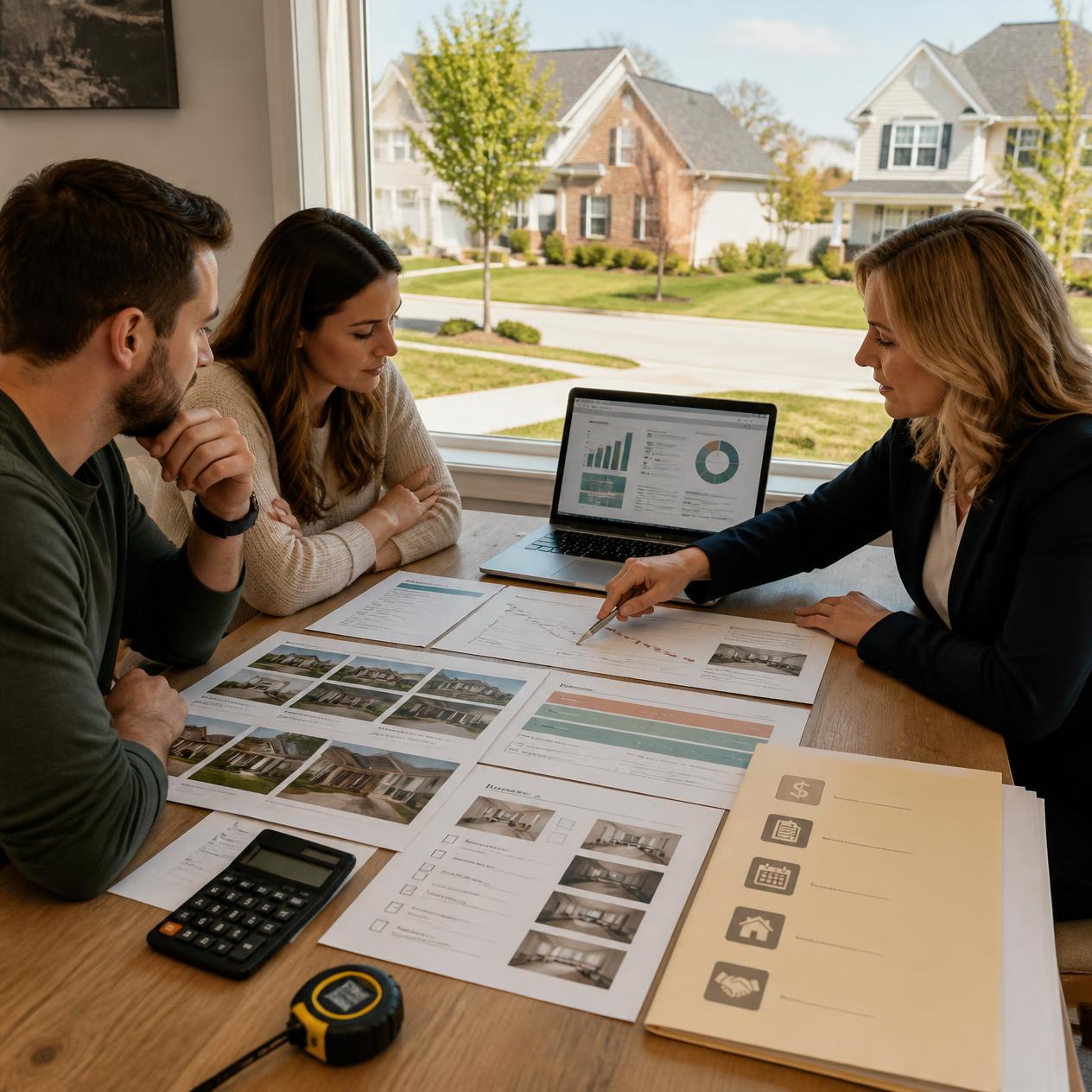 Buyer reviewing an offer strategy for a Mount Washington KY home that has been sitting on the market