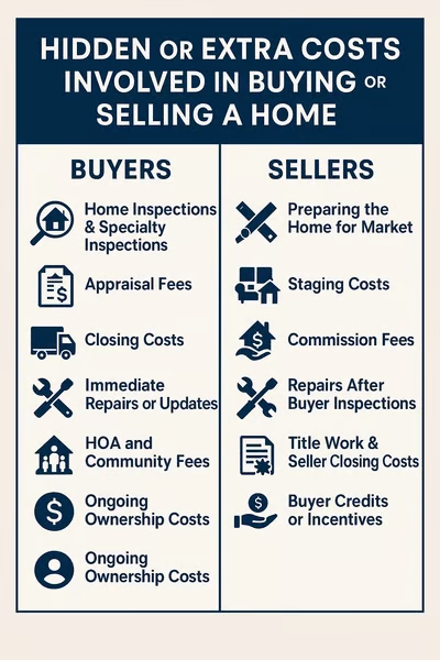 What Are the Hidden or Extra Costs Involved in Buying or Selling a Home in Louisville & Mount Washington, KY?