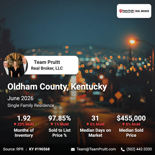feature image of Oldham County KY Real Estate Market Trends June 2026 | Housing Market Update