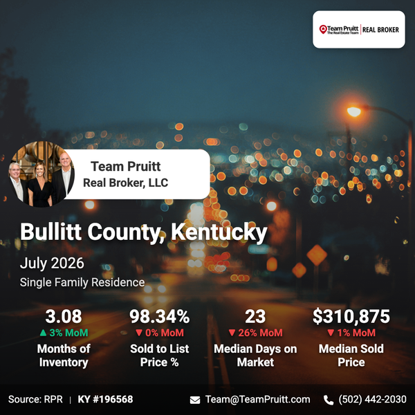 Bullitt County KY Housing Market Trends: July 2026 Report