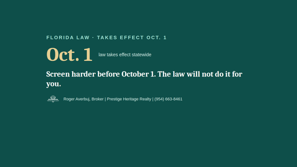Florida's New Rental Fraud Law: What Broward Landlords Need to Know Before October 1