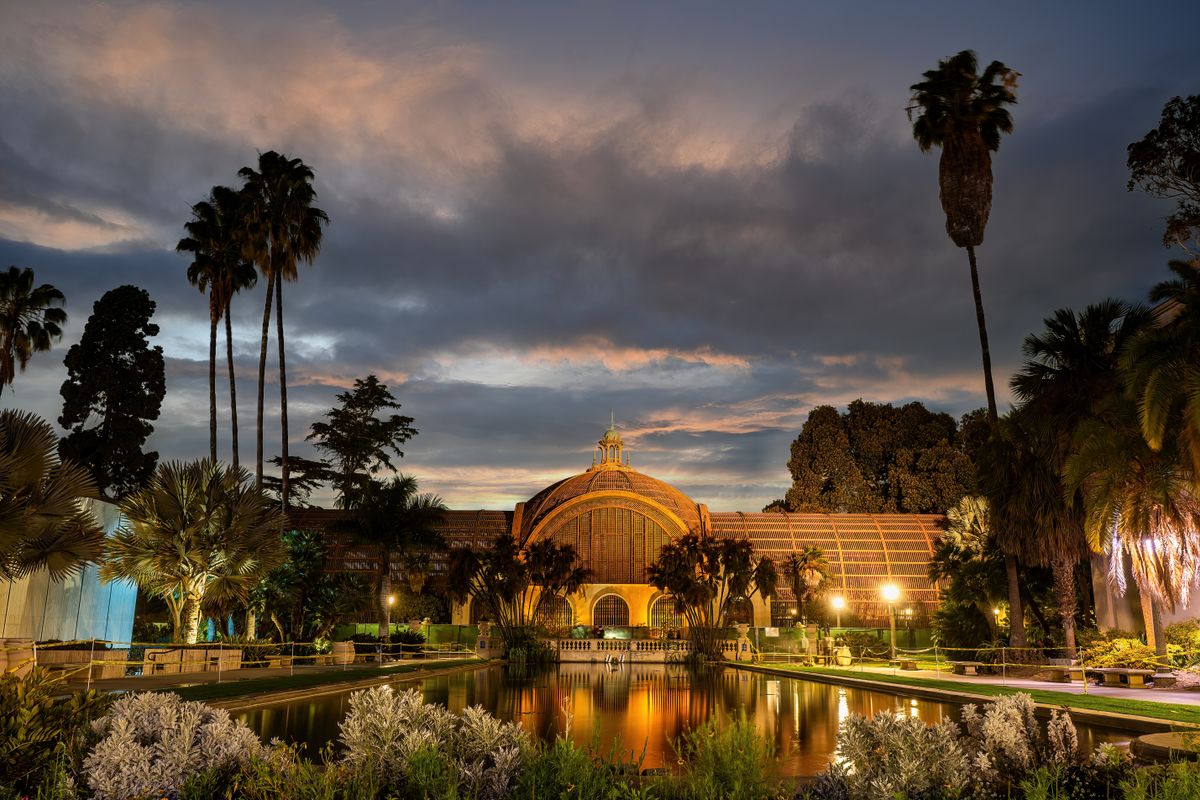 Botanical Building and reflecting pond in Balboa Park, San Diego
