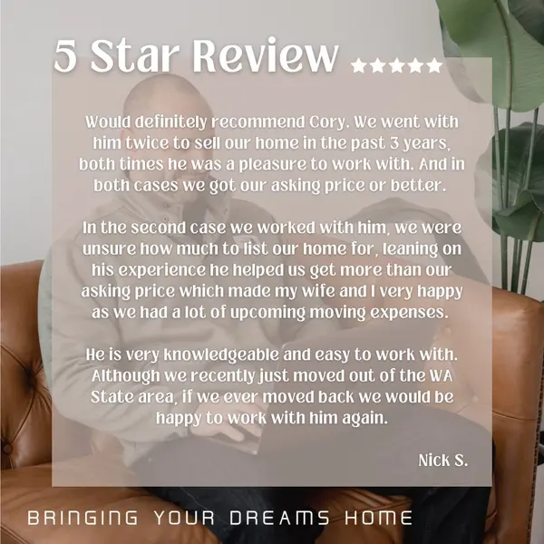 Enumclaw home seller review Cory and Jessica Williams real estate team