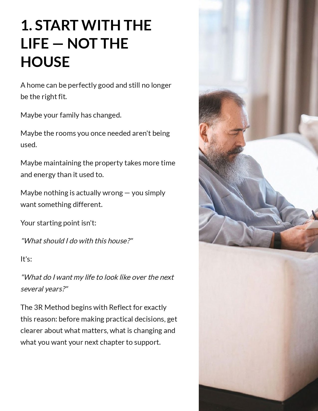 Should I Stay or Downsize guide — Start With the Life