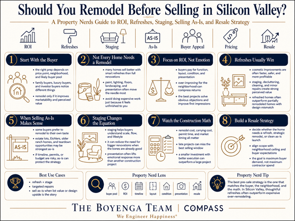 Should You Remodel Before Selling in Silicon Valley? A Property Nerds Guide to ROI, Buyer Psychology, Neighborhood Math, and Selling Strategy,Eric & Janelle Boyenga