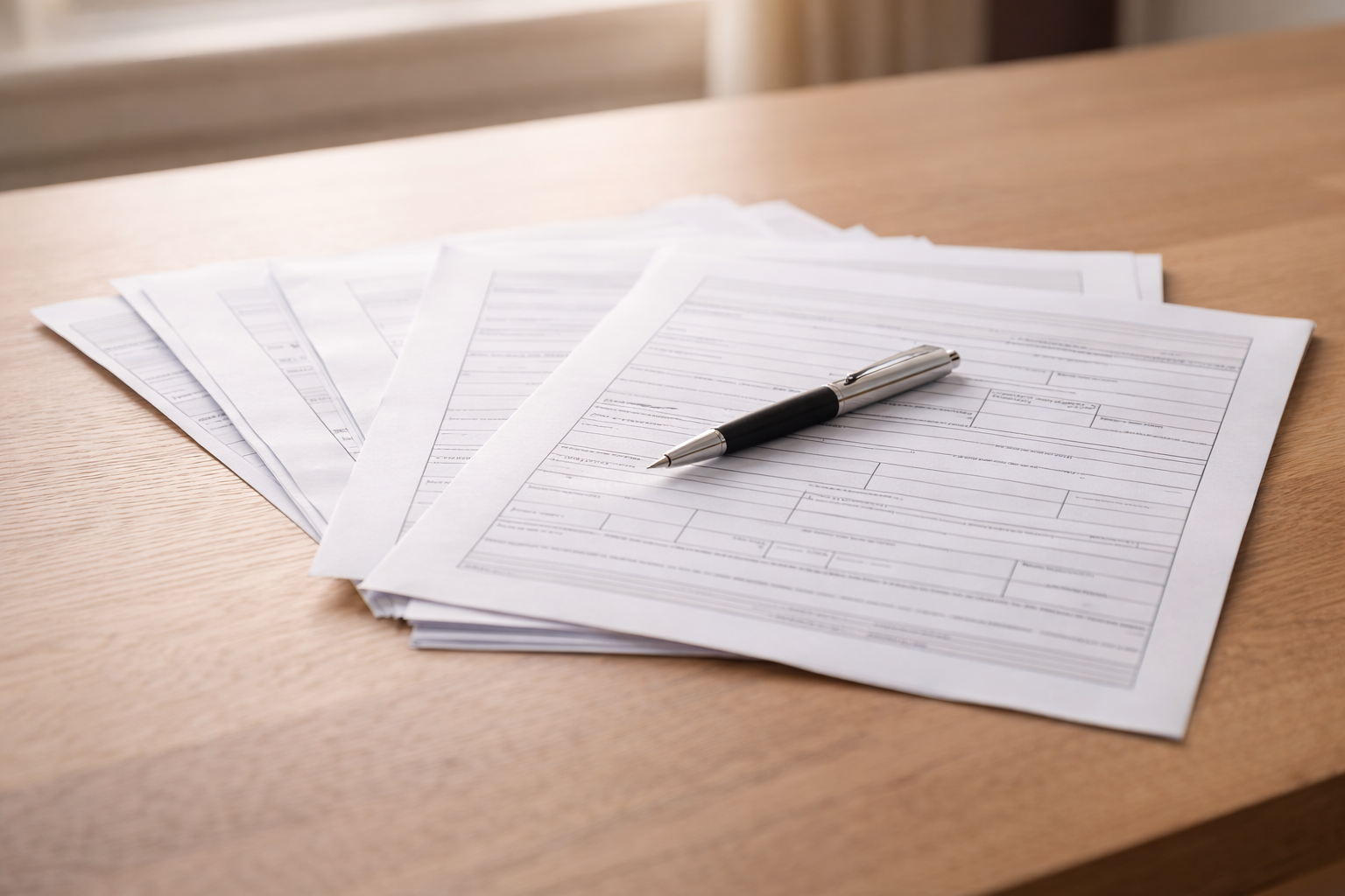Florida closing documents on a table representing the final steps of an Orlando home sale