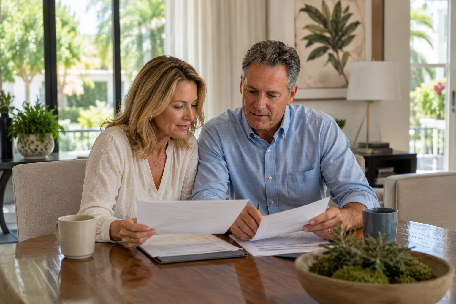 Orlando homeowner meeting with real estate advisor to plan a downsizing strategy
