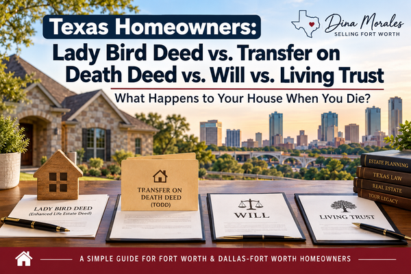 Texas Homeowners: Lady Bird Deed vs. Transfer on Death Deed vs. Will vs. Living Trust,Dina Morales