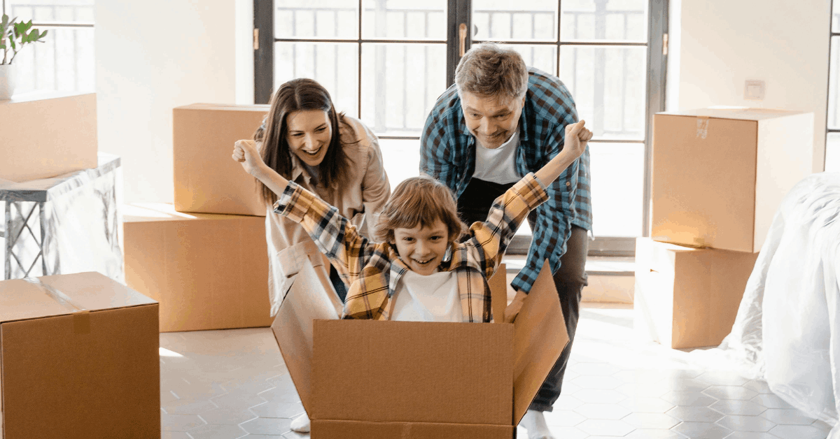 Family moving into a home in Northwest Indiana