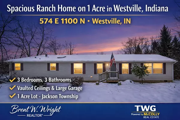 Spacious Ranch Home on 1 Acre in Westville, IN – 574 E 1100 N