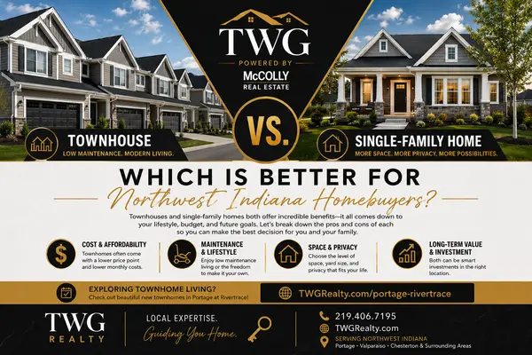 feature image of Townhouse vs. Single-Family Home: Which Is Better for Northwest Indiana Homebuyers?