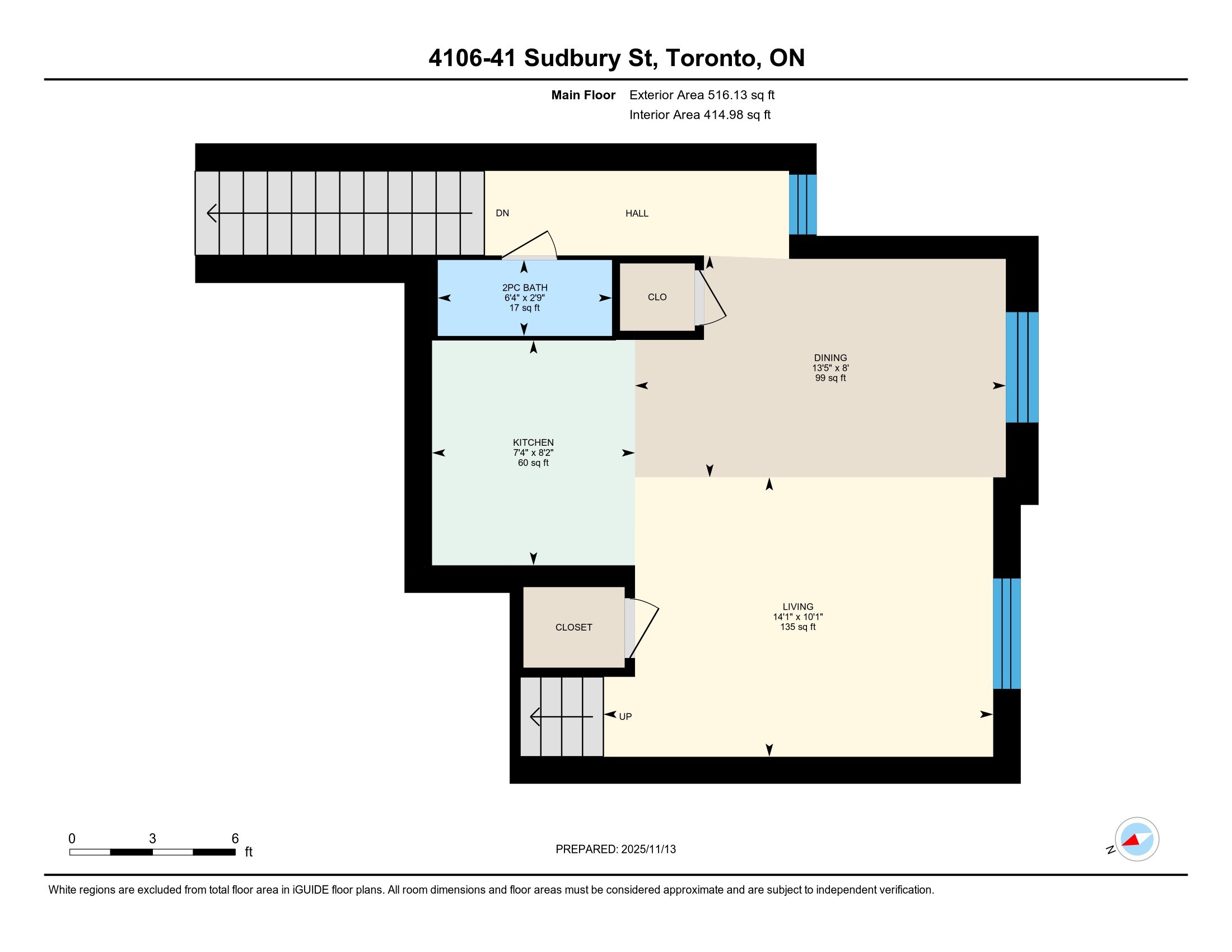 Upper Level floor plan, 41 Sudbury Street, Unit 4106, Toronto