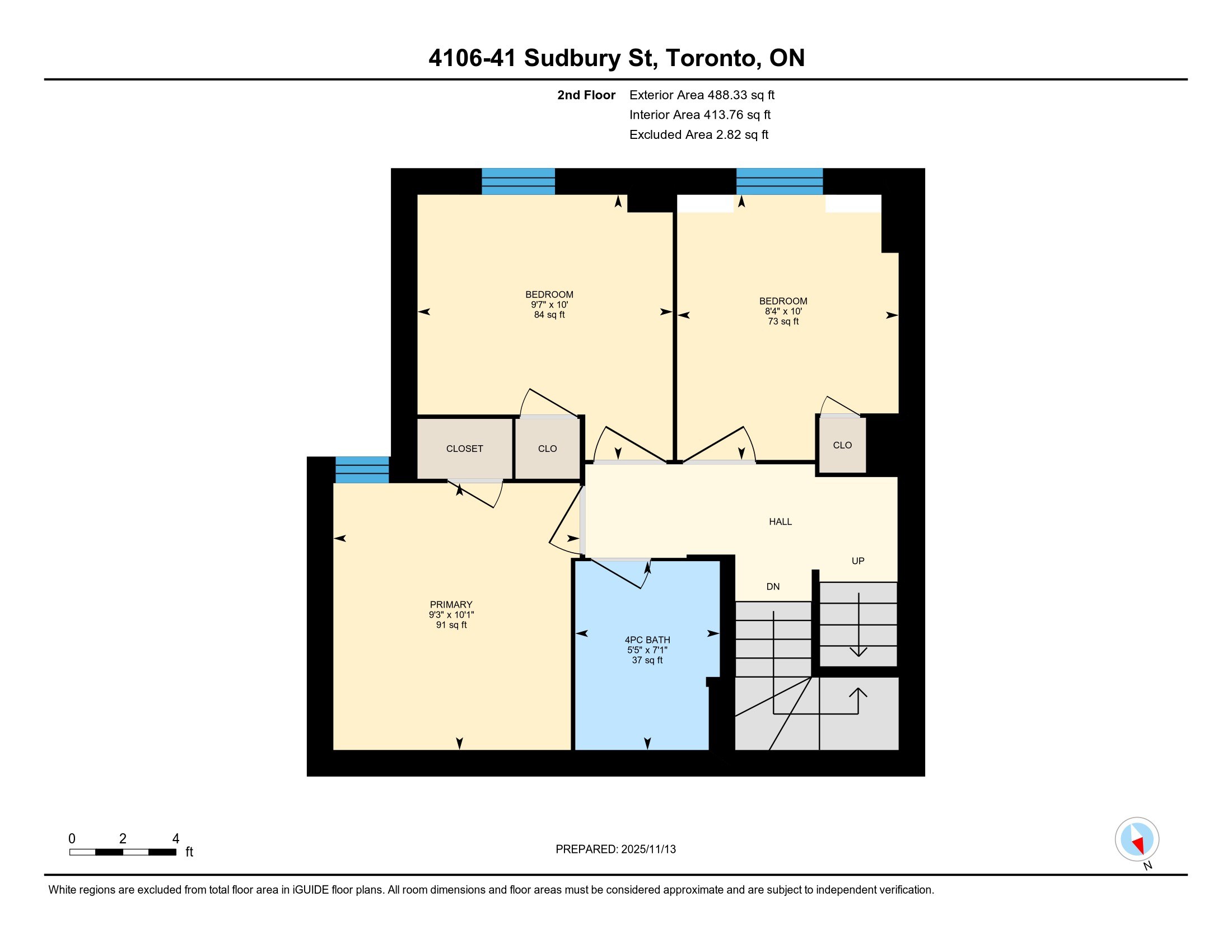 Main Floor floor plan, 41 Sudbury Street, Unit 4106, Toronto
