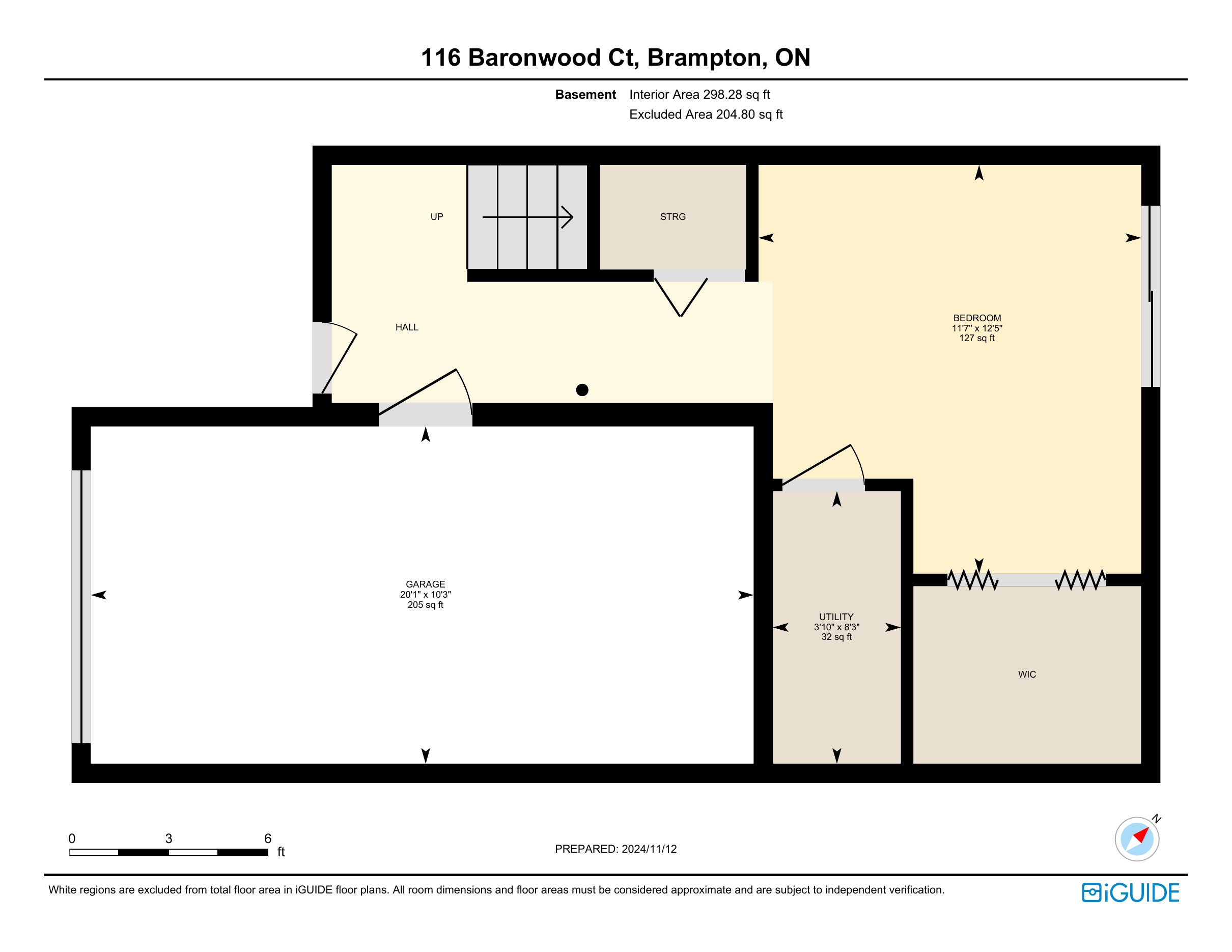 Lower Level floor plan, 116 Baronwood Court, Brampton