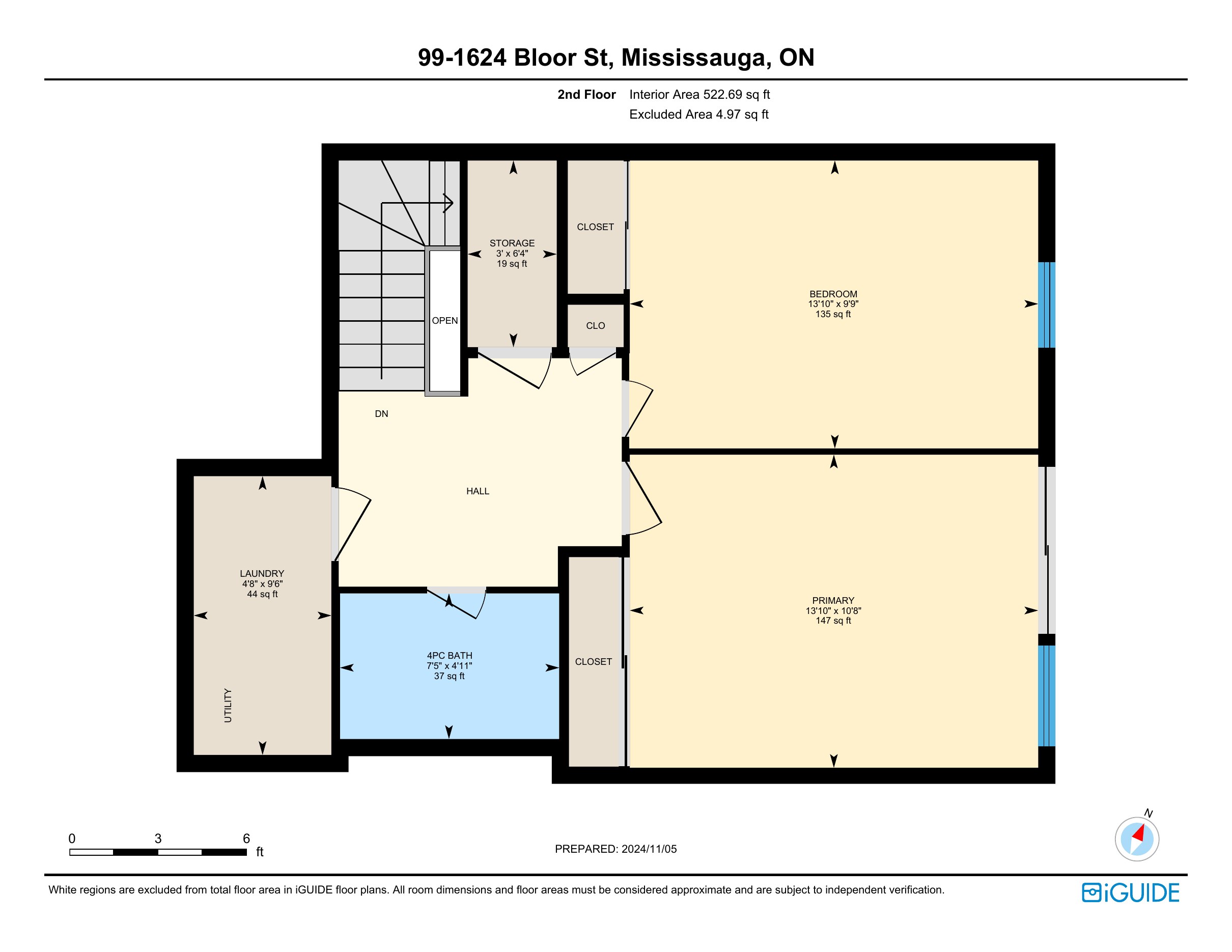 Second Floor floor plan, 99-1624 Bloor Street, Mississauga